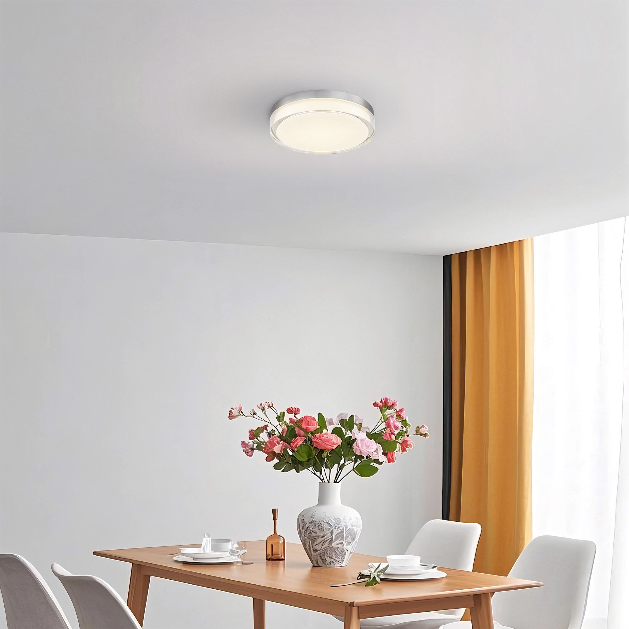 Sunspot LED 12 inch Brushed Stainless Steel Outdoor Flush Mount